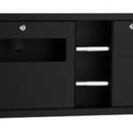 Bobrick B-30929.MBLK ClassicSeries®  Surface-Mounted Toilet Tissue, Seat-Cover Dispenser and Waste Disposal, Matte Black